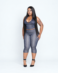 Londynn After Five Polka Dot Halter Capri Set