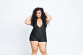 Londynn Midnight Glimmer Halter Rhinestone Romper