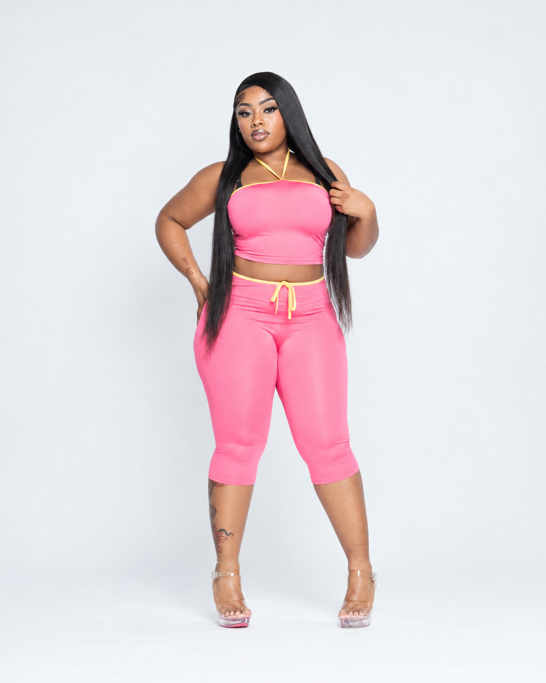 Londynn Sunset Pop Bow Capri Set